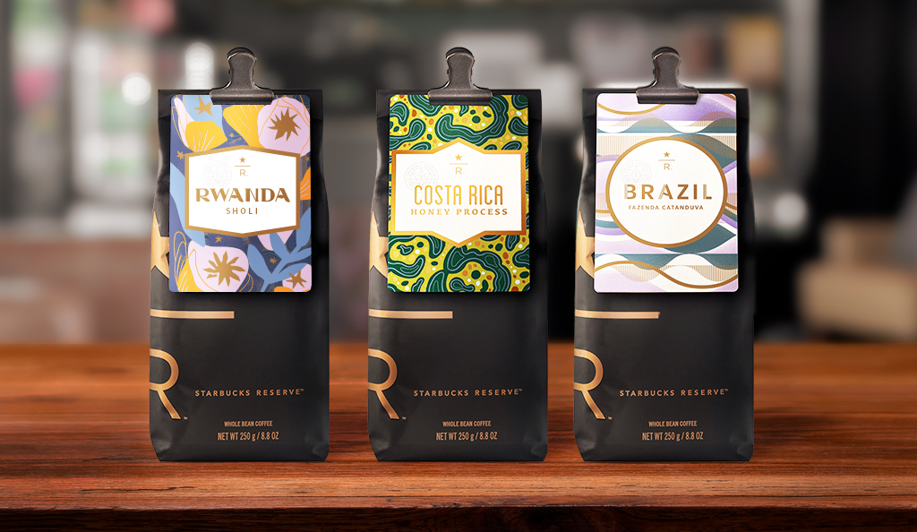 Selección de cafés Starbucks Reserve de origen especial